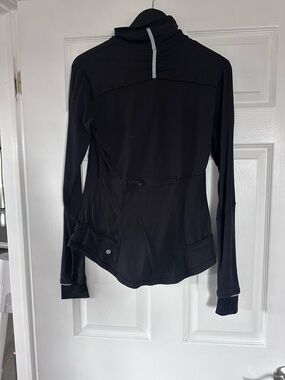 lululemon athletica Black Long-Sleeve Zip-Back Athletic Sweater